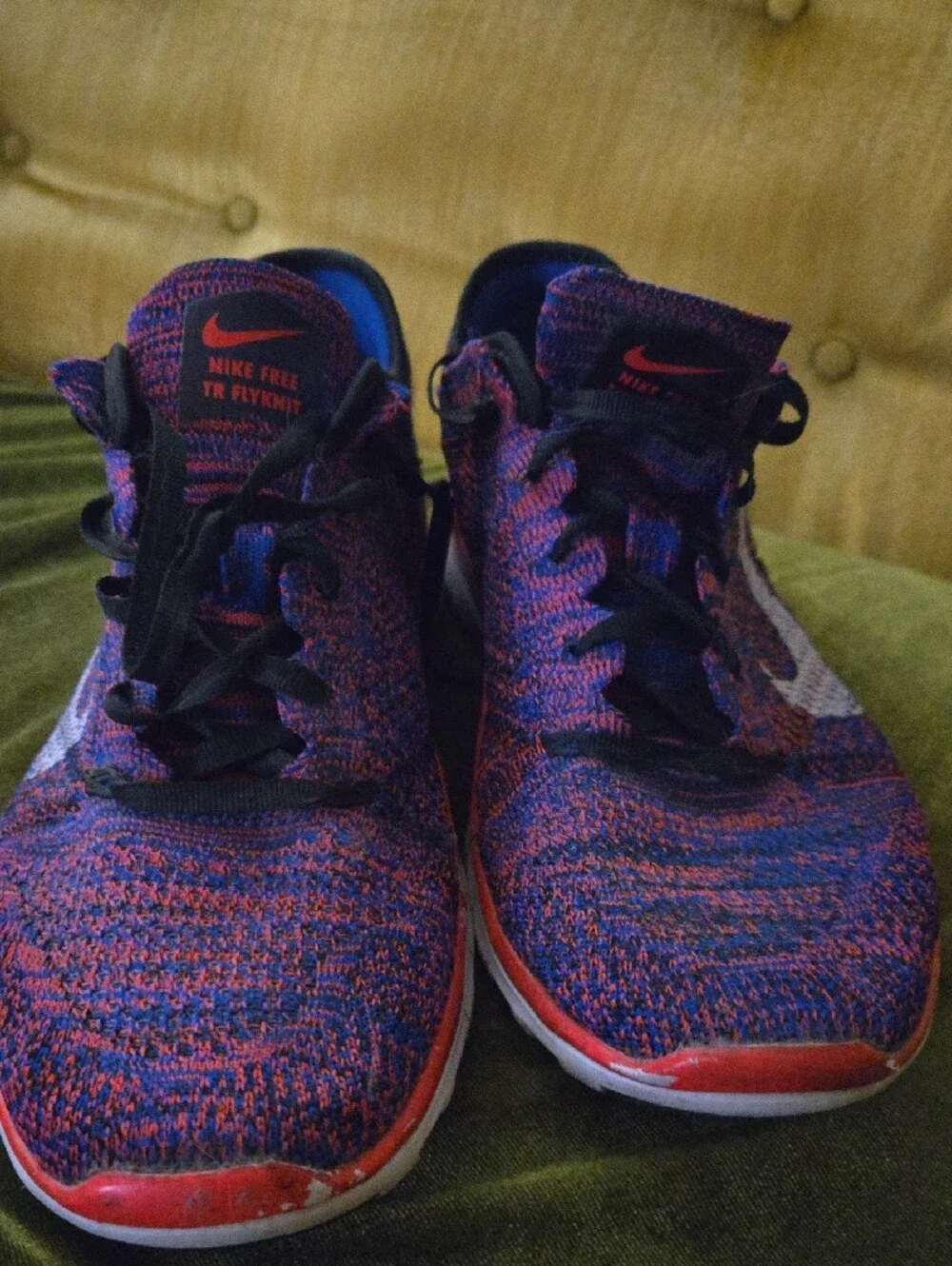 Nike Multicolor Flyknit Trainer - Red and Blue Womens 8.5 - Picture 3 of 4
